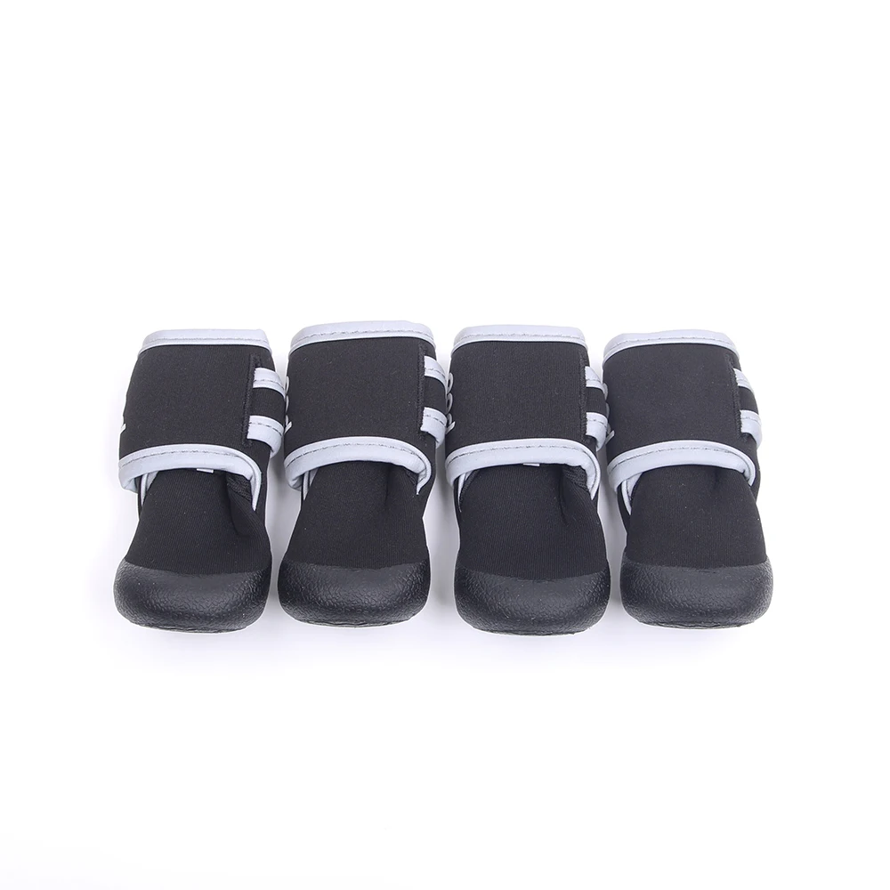 Dog Pet Sport Shoes Reflective Stripe 4pcs/Set Waterproof Anti-drop Dog Shoes Casual Outdoor for Small to Large Pets