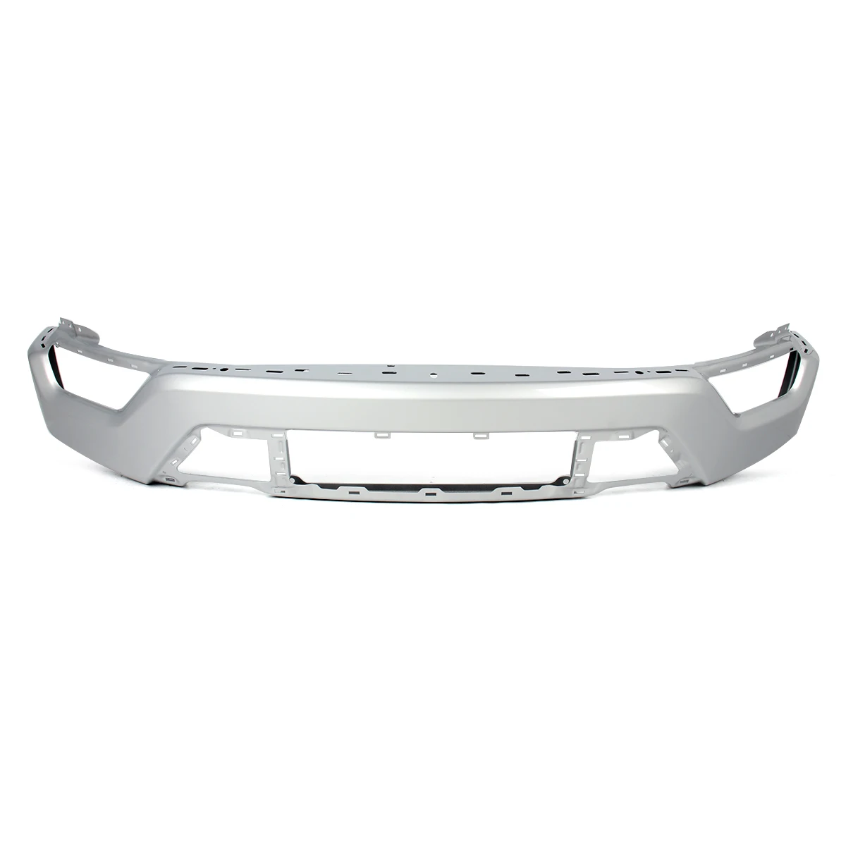 Steel Front Bumper with Fog Lights Hole For Ford F150 2021-2024 Ingot Silver Front Surround Body Kit Protective Bumper Face Bar