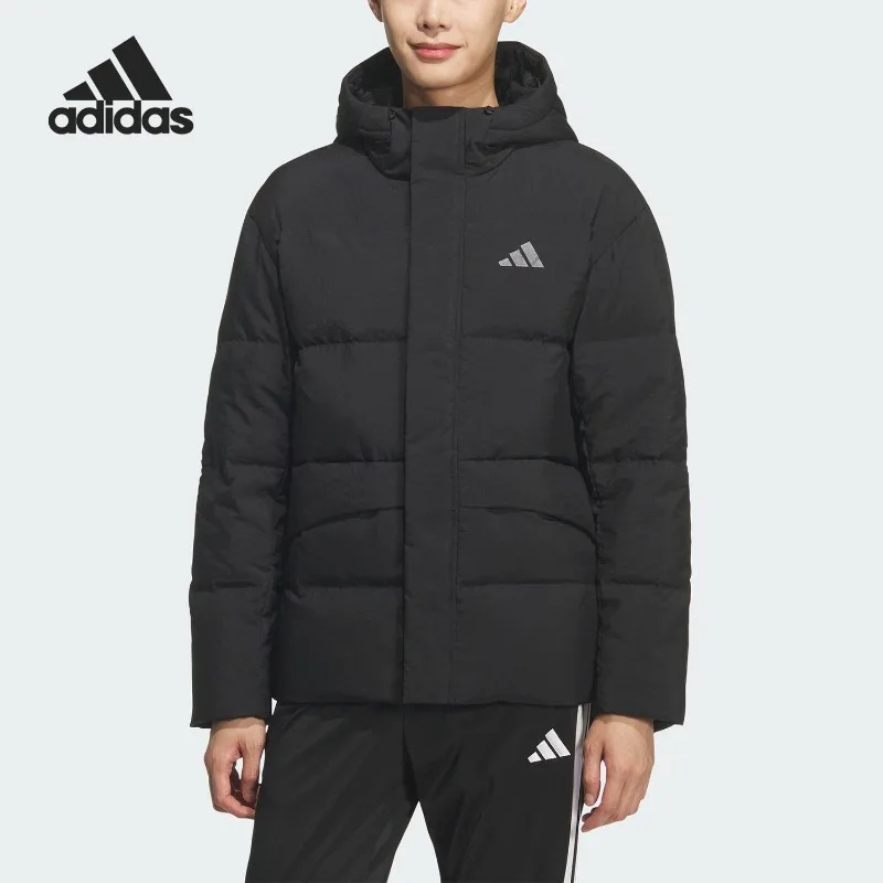 Adidas LINEAR Men's Casual Hooded Sports Durable Down Jacket KQ5519