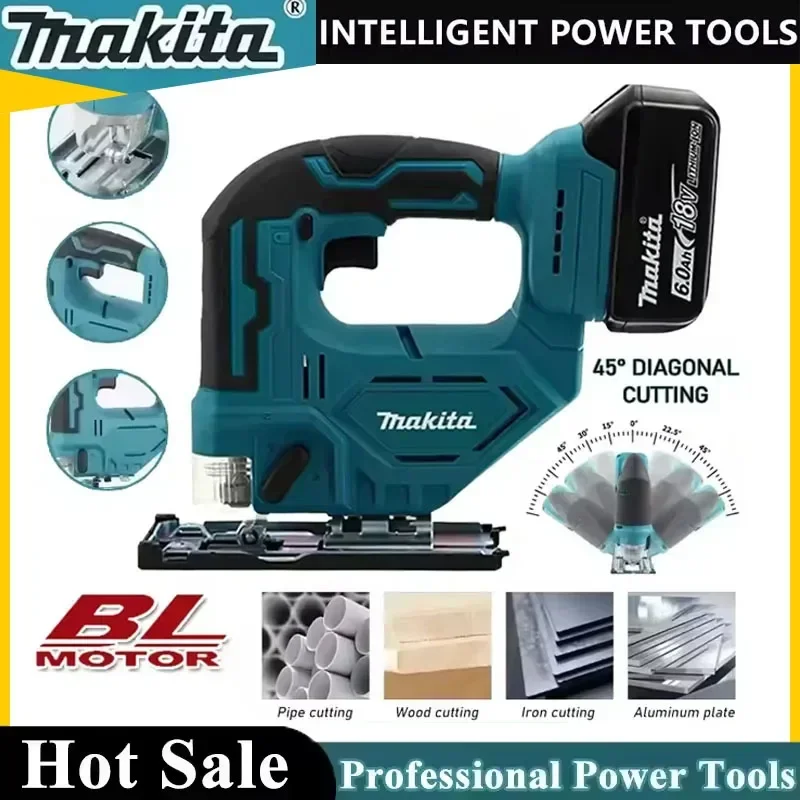 

Аккумуляторная бесщеточная электрическая сабельная пила Makita DJV182 18В, многофункциональный инструмент для деревообработки