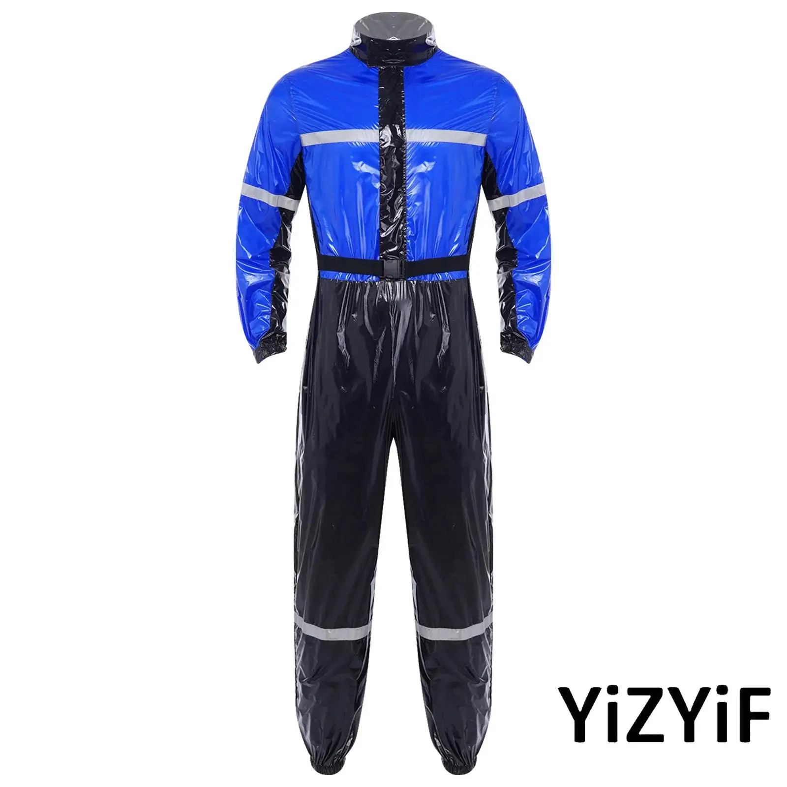 

Мужские водостойкие комбинезоны со светоотражающими полосками, боди с воротником-стойкой и длинными рукавами, комбинезон на молнии спереди, защитная спецодежда