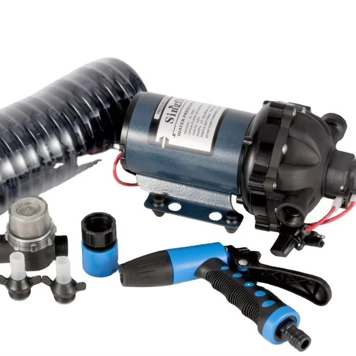 

Singflo FL-35S 12V /24V DC 70PSI High Pressure Wash down Pump Kit for Garden Watering or Car Washing Pump Kit