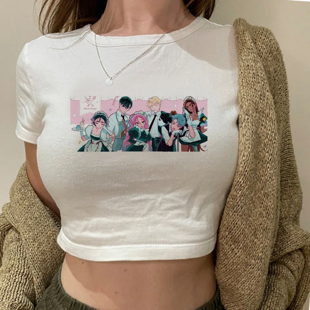 Alien Stage crop top teen y2k dollette vintage summer cutecore tshirt jojifuku cutecore funny