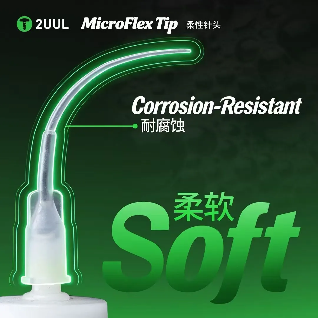

50 шт. 2UUL MicroFlex Tip: Иглы для точного дозирования с мягким наконечником и контролируемым потоком для ремонта телефонов
