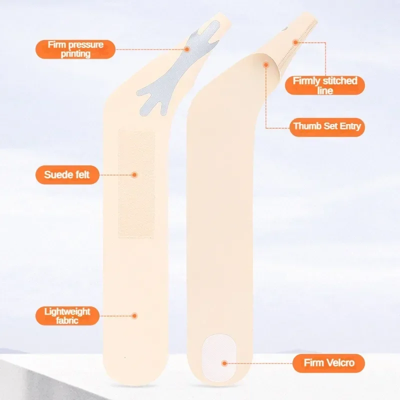 1 個軽量薄型親指腱シースリストガード矯正圧力ラップリストガード抗捻挫親指保護スリーブ