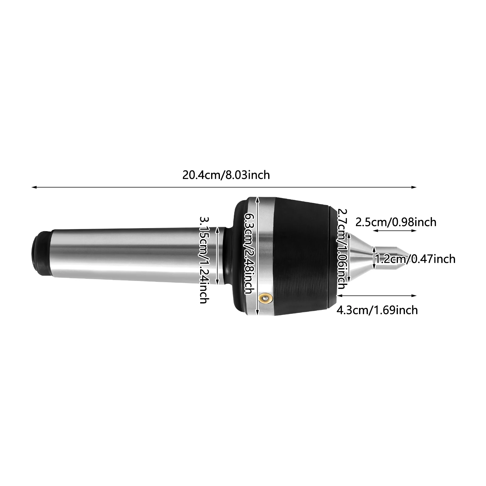 MT4 Torno CNC de 60 graus Live Center Ferramenta CNC de torno MT4 resistente e durável