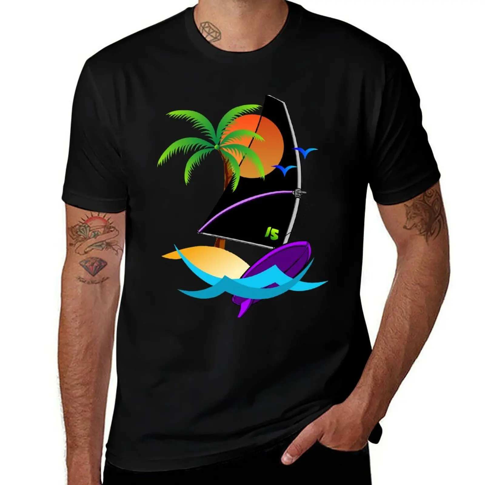 Windsurfing T-Shirt Daily Wear Print T-Shirt