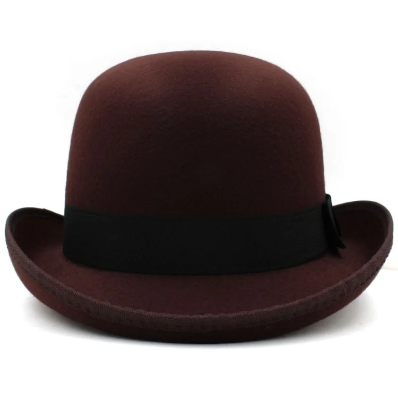 Autumn and Winter New Magic Hat Children Wide Edge Woolen Top Hat British Hip-hop Men\'s Jazz Hat Winter Solid Color Felt Hats