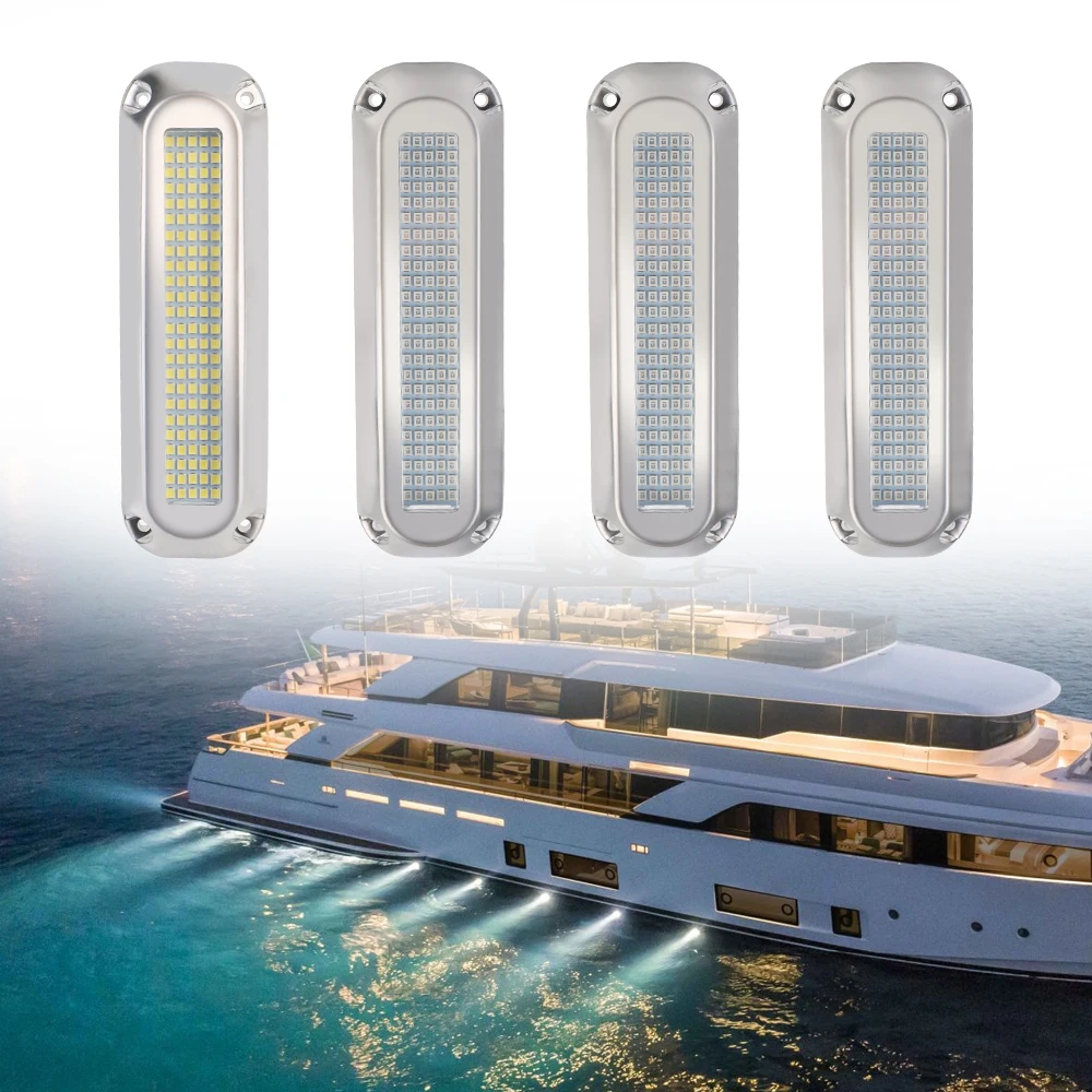 Underwater Pontoon Transom Lamp 60W Boat Transom Light For Marine Ship Yacht Underwater Illumination Universal 10V-30V 120 LED