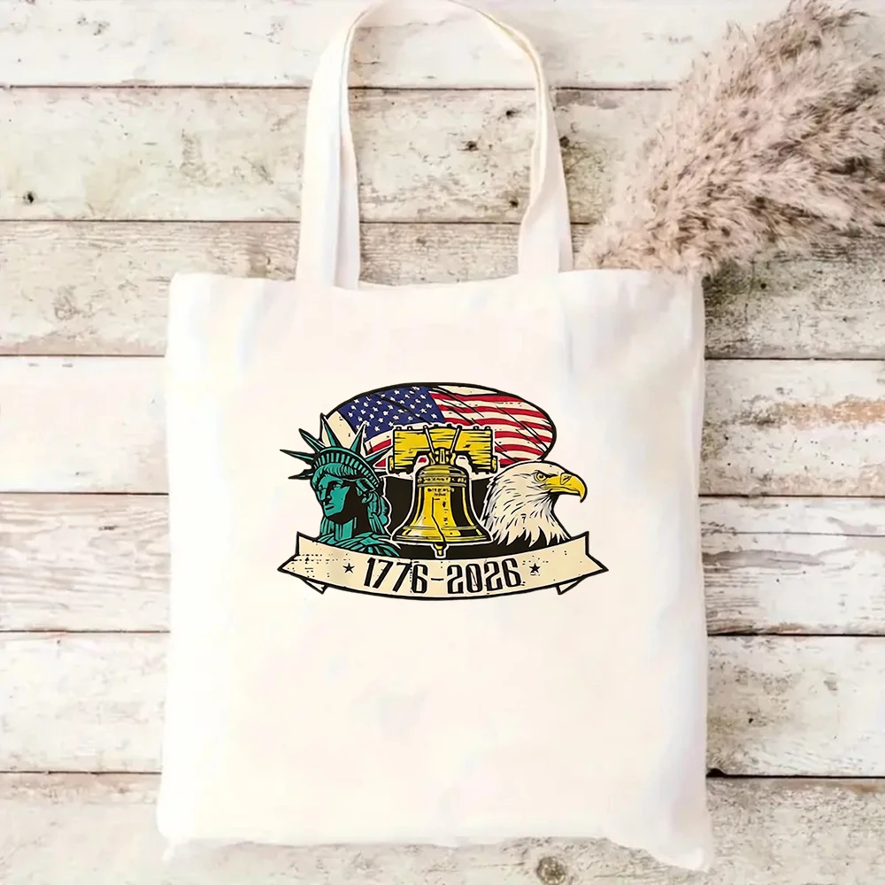 

Patriotic Fighter Jets and Smoke Trail Design, Reusable Shoulder Bag for Military Appreciation