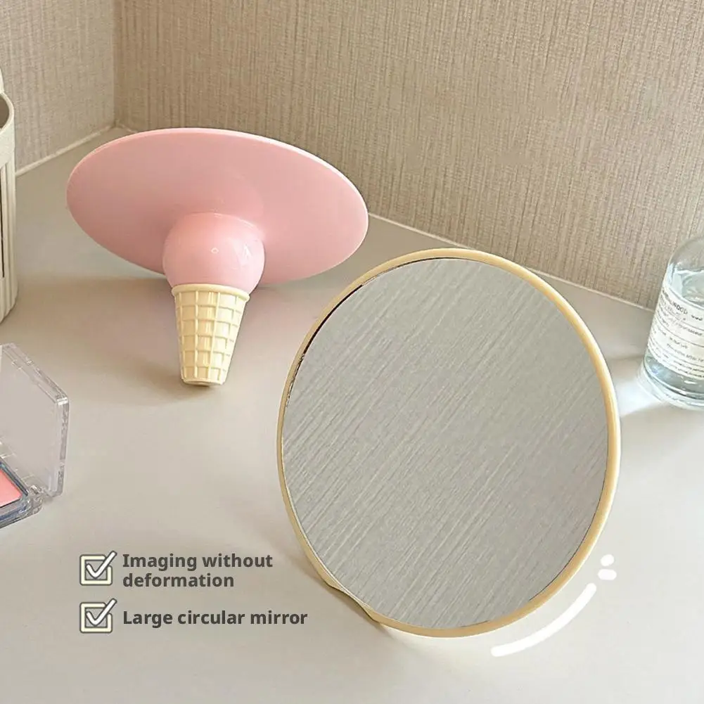 

1pcs Ice cream Makeup Mirror Portable Makeup Mirror Student Dormitory Desktop Desktop Small Mirror Wholesale Cute Mirrors