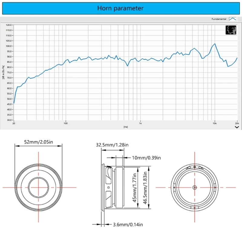 Alto-falante baixo redondo do componente 4Ohm 4Ω 5Watt 5W 2 polegadas do Woofer som 52mm
