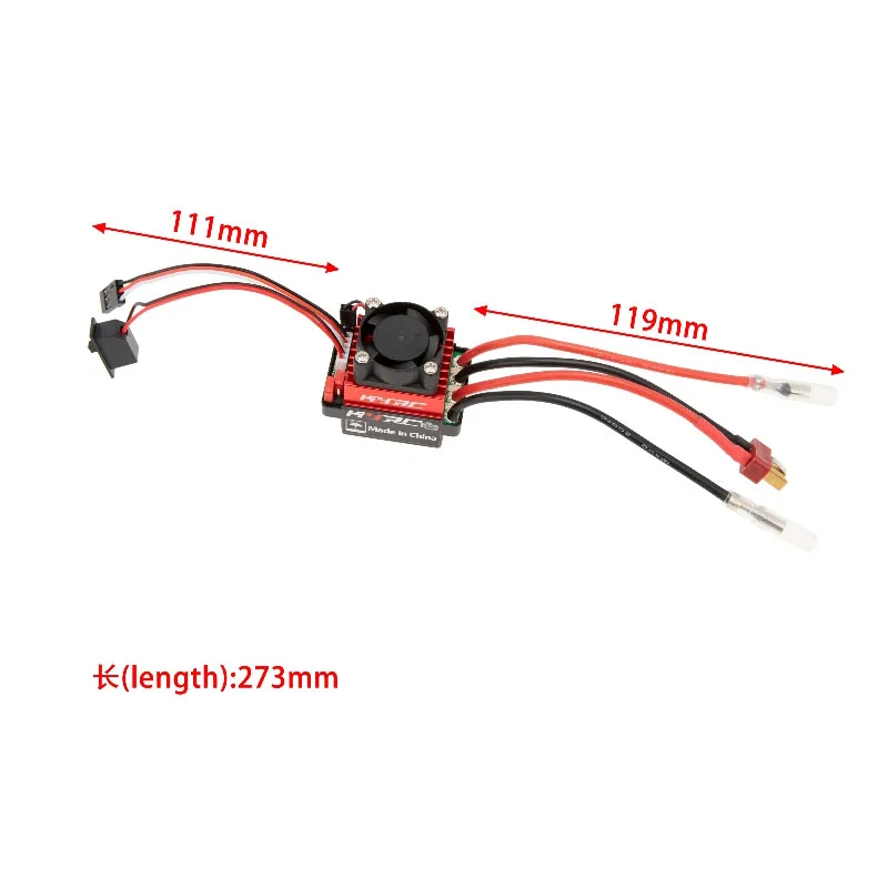 Racing 2-3S Lipo Two-way 60A Brushed ESC 60A ESC with Fan Support 3S Lithium Battery For HPI HSP RC Car Ship Model