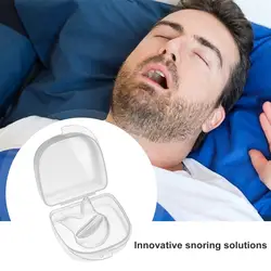 2 pezzi di fermo della lingua migliorata qualità del sonno flusso d'aria ottimale russare distruggere il collare di copertura della lingua in Silicone per la notte Quietnights