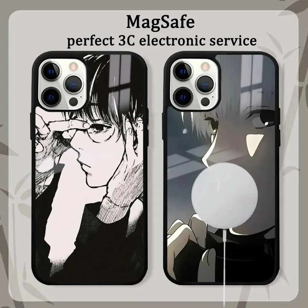 Anime T-Tokyo G-Ghoul Kaneki Ken For Evil Frosted Phone Case For iPhone 15 14 13 12 11 Pro Max Plus Mini Mirror Magnetic Cover