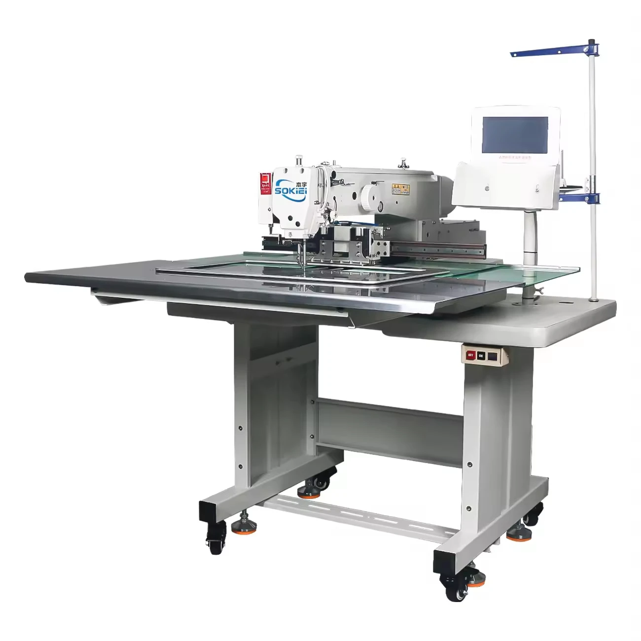 Computer Pattern Sewing Machine With Side-Slip Device - Programmable Pattern Sewer For Leather & Heavy Materials Automatic Feed