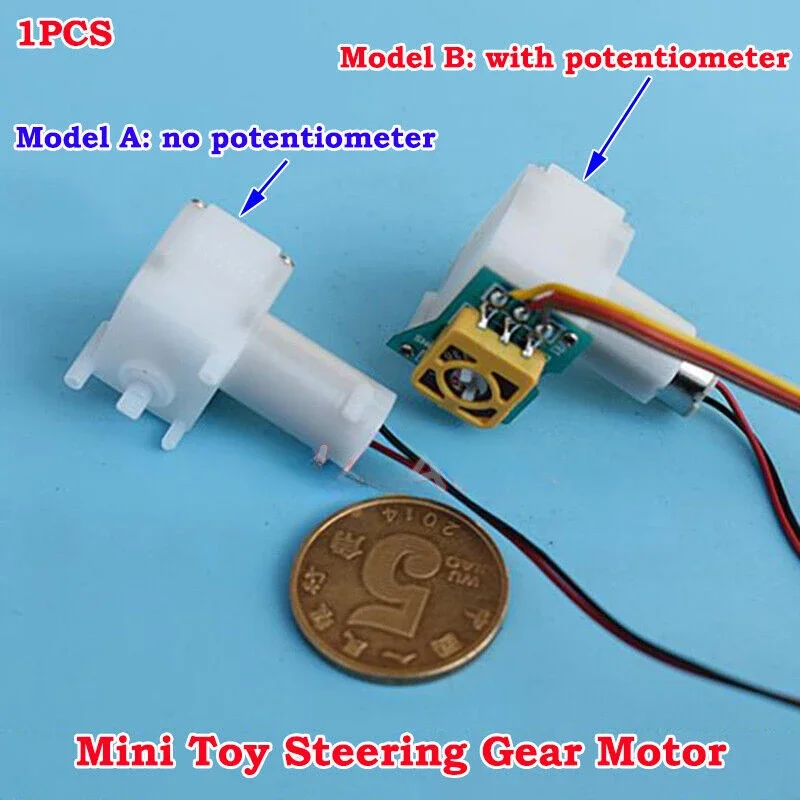 DC 1.5V-3V Slow Speed Tiny 714 7mm*14mm Coreless Turbo Worm Gear Motor Plastic Gearbox Toy Steering Gear Motor