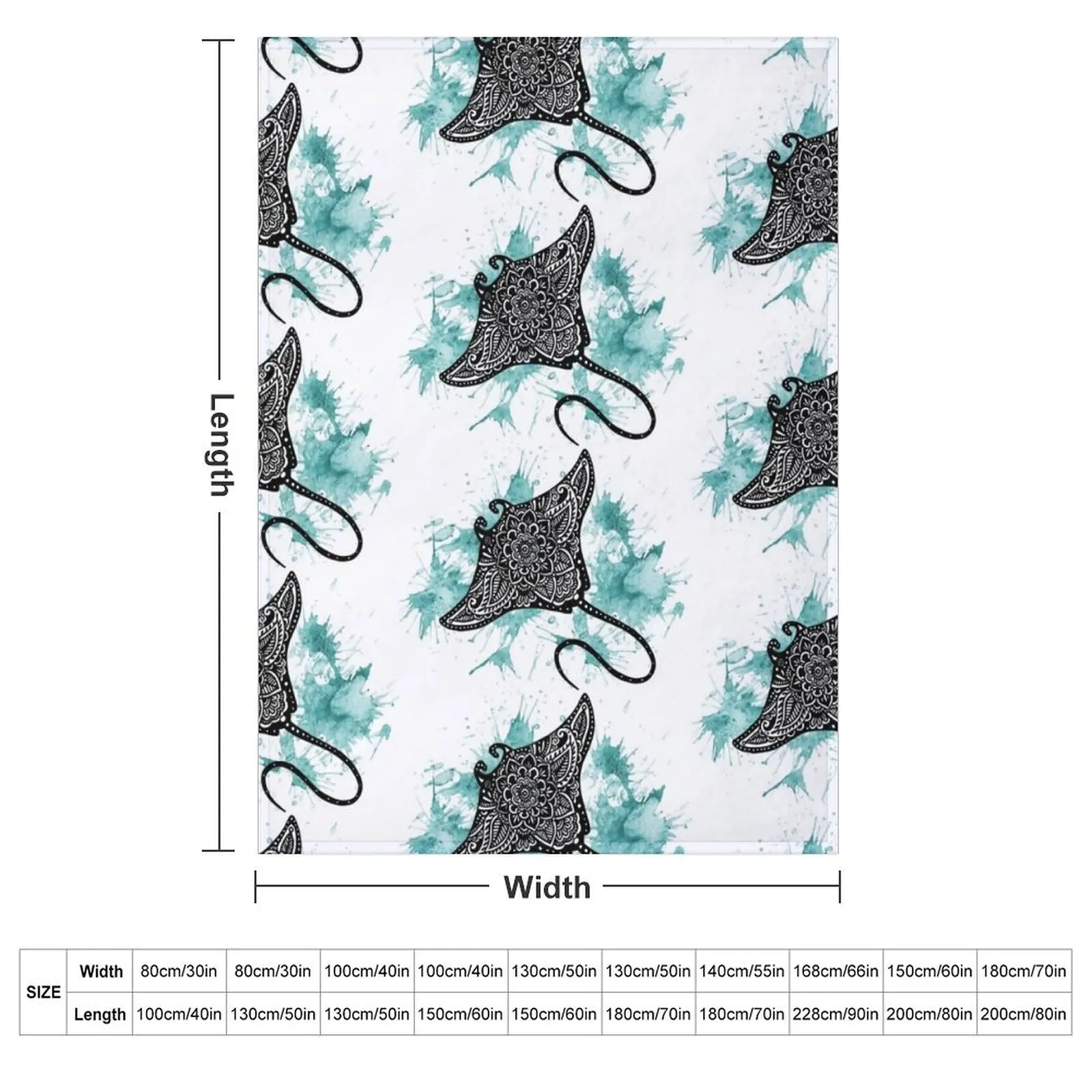 Stingray Splash Throw Blanket Polar wednesday Cute Plaid for winter Sofa Designers Blankets