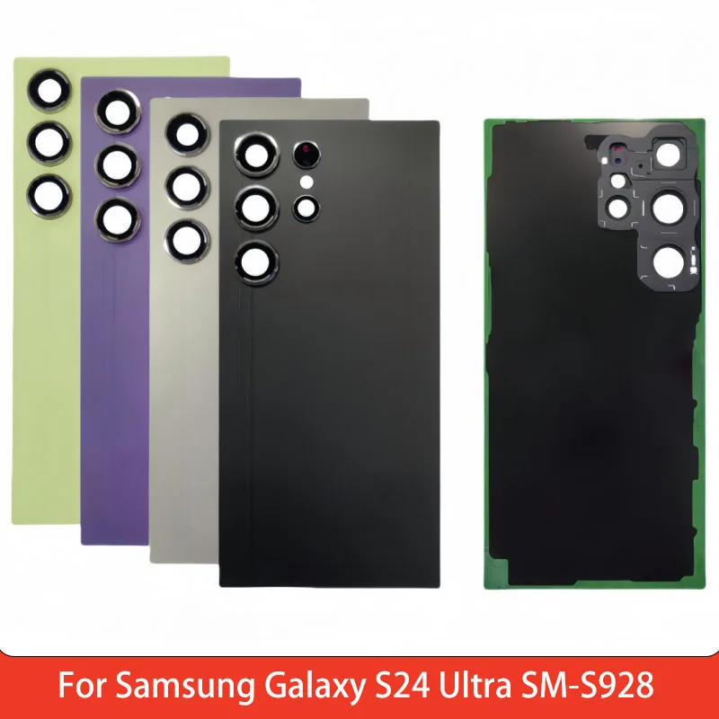 삼성 갤럭시 S24 울트라 SM-S928용 배터리 백 커버 PC 소재 백 커버 카메라 렌즈 수리 교체 부품