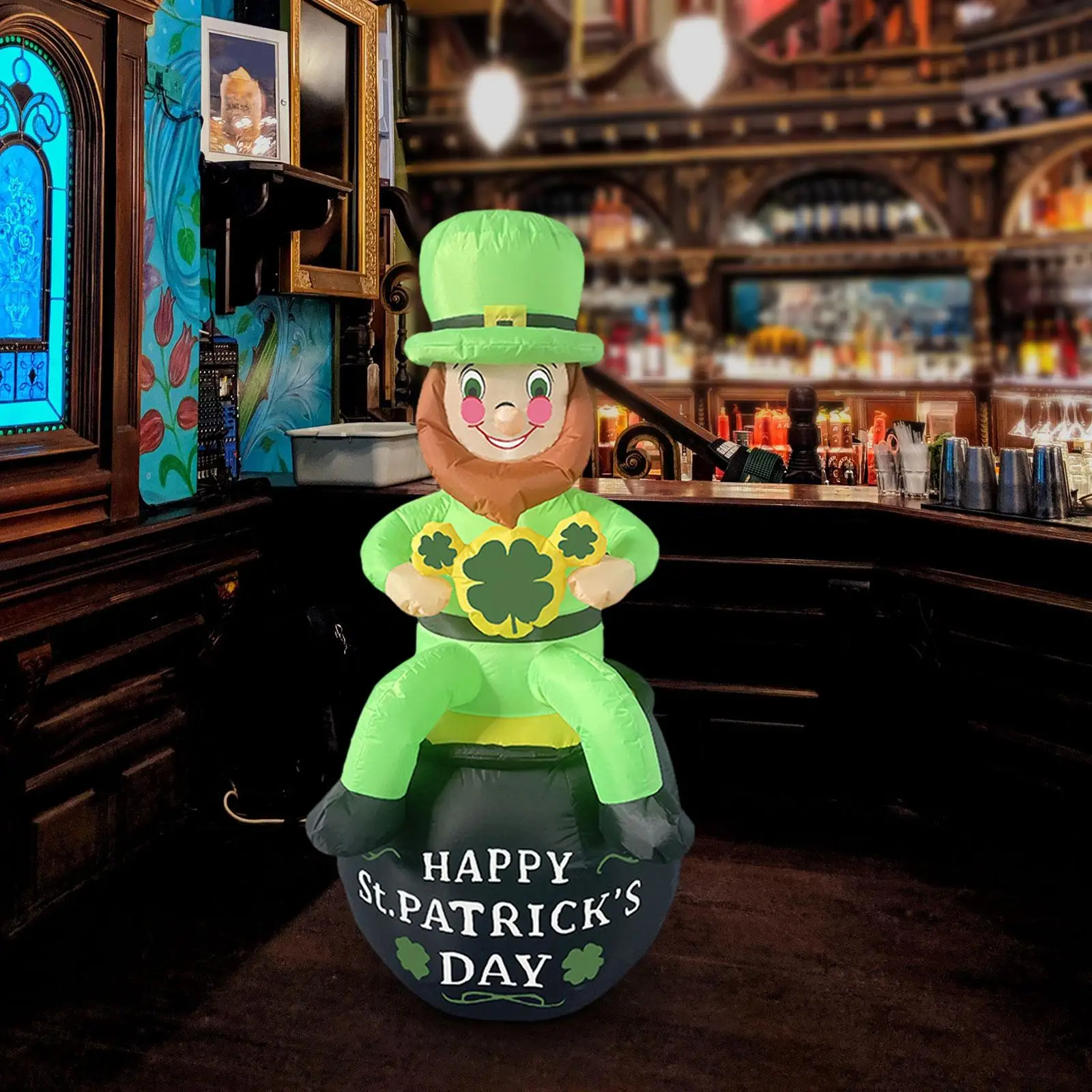 

180cm St. Patrick's Day Inflatable Decoration, 110V Adapter for