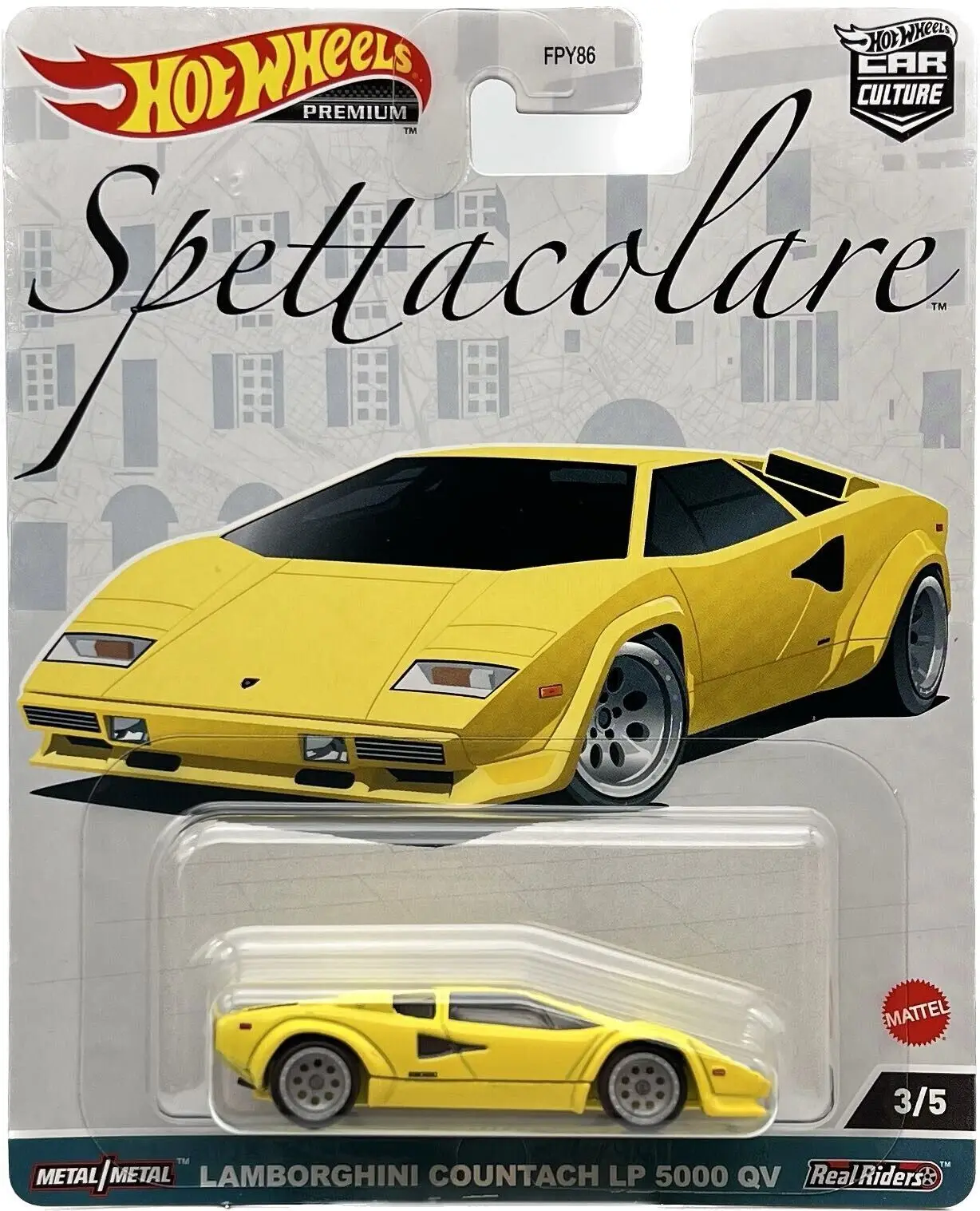 Hot Wheels Premium 2023 Car Culture Spettacolare Hotwheels LAMBORGHINI LP1 Alfa Romeo Metal Cars 1/64 Model Real Riders Toys