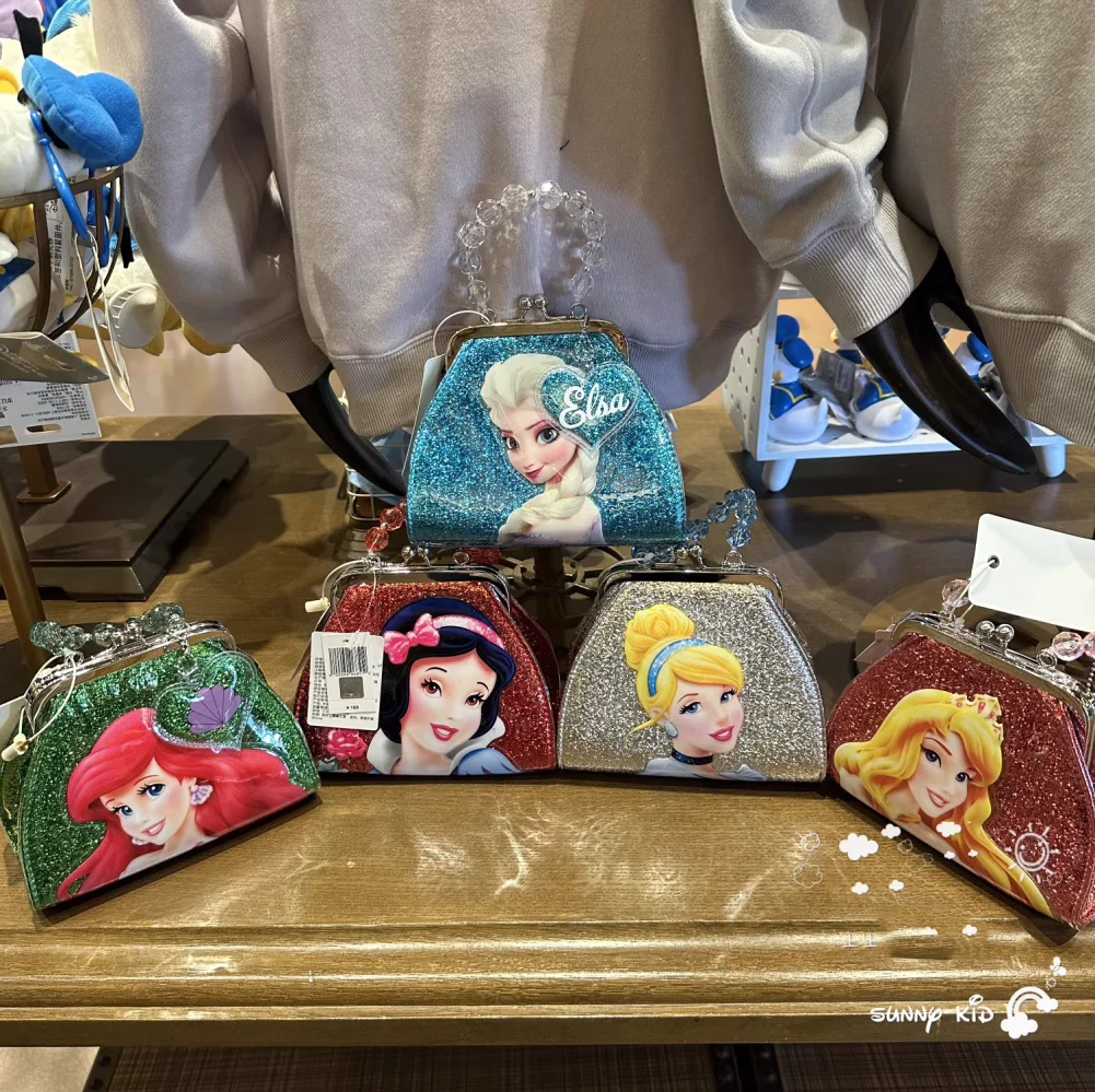 Shanghai Disneyland Frozen Elsa, Little Mermaid, Cinderella Children\'s Princess Handbag Storage Bag