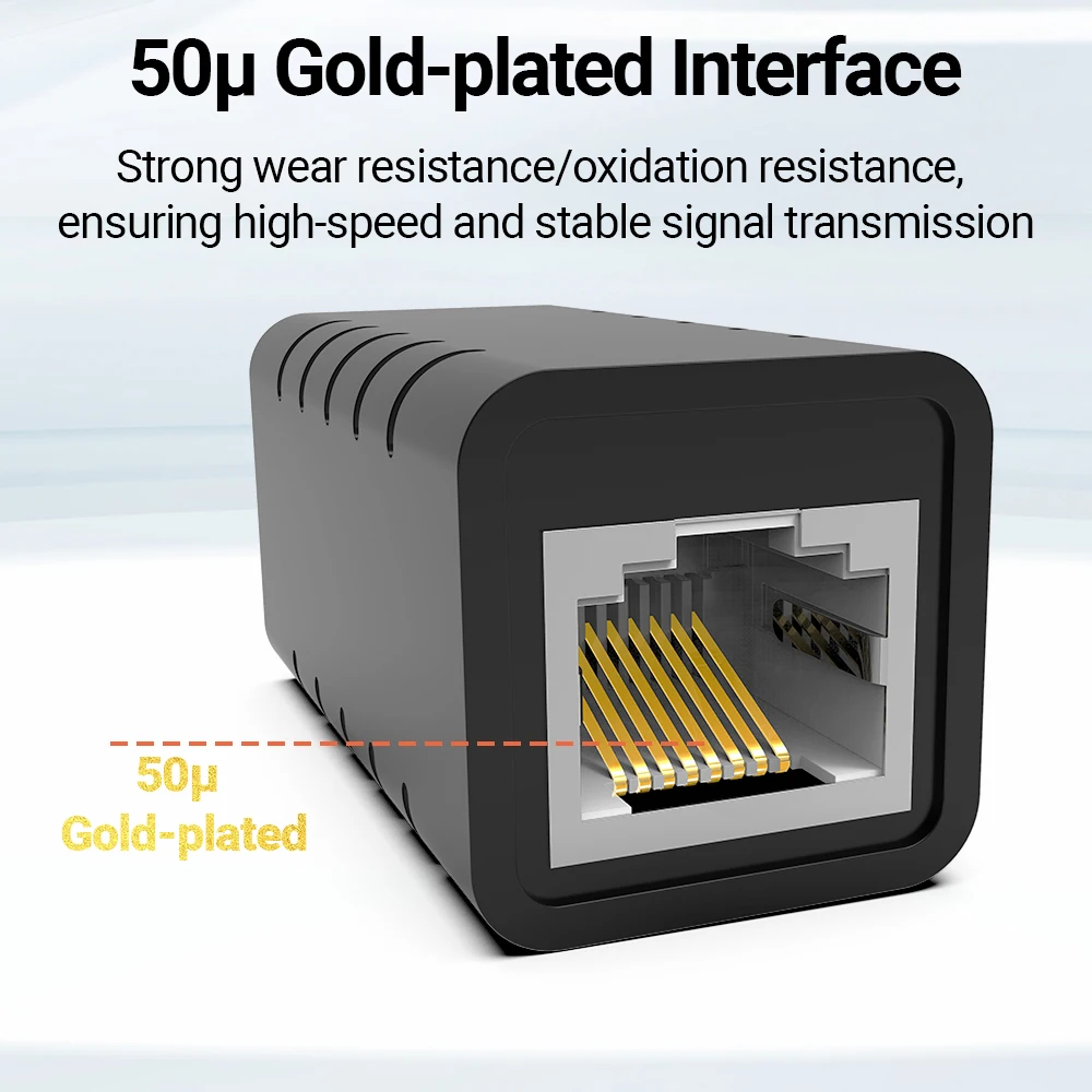 Hoolnx przedłużacz Lan RJ45 chron odgromowy Cat7 Cat6 Cat5e 1Gbps przedłużacz kabel Ethernet Adapter żeński do żeńskiego