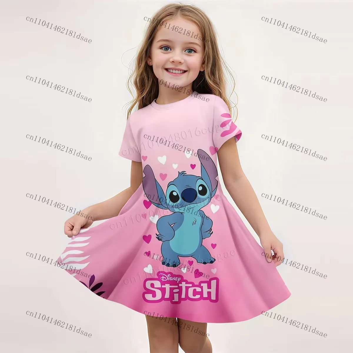 

HOT NEW Summer Girls' Clothes 3d Printed Romantic Stitch COSPLAY sleeping sports outdoor polyester adults Y2K Daily Short Dress