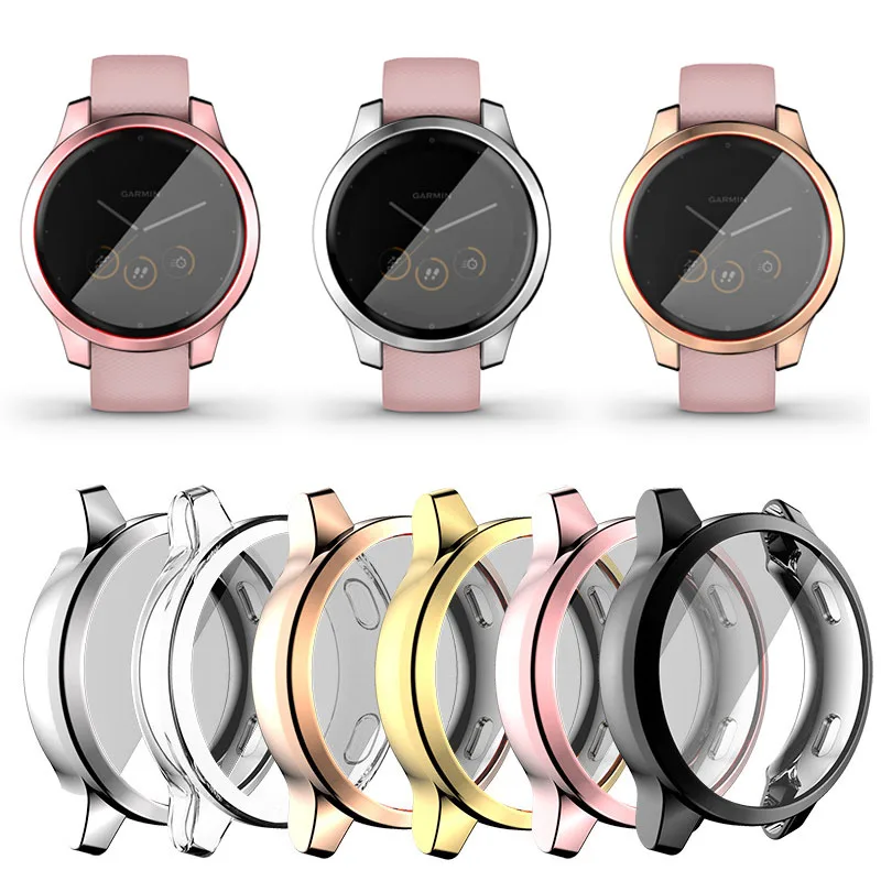 TPU Soft Screen Glasschutz Hülle Rahmen für Garmin Vivoactive 4/4S Venu 2/2S Bumper Vivoactive4 Venu 2 Plus Cover