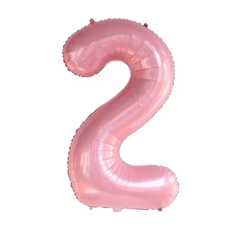 40Inch Pink Number Foil Balloon 1 2 3 4 5 6 7 8 9 years Digital Globos Children Birthday Party Decoration Baby Shower Toy Kids