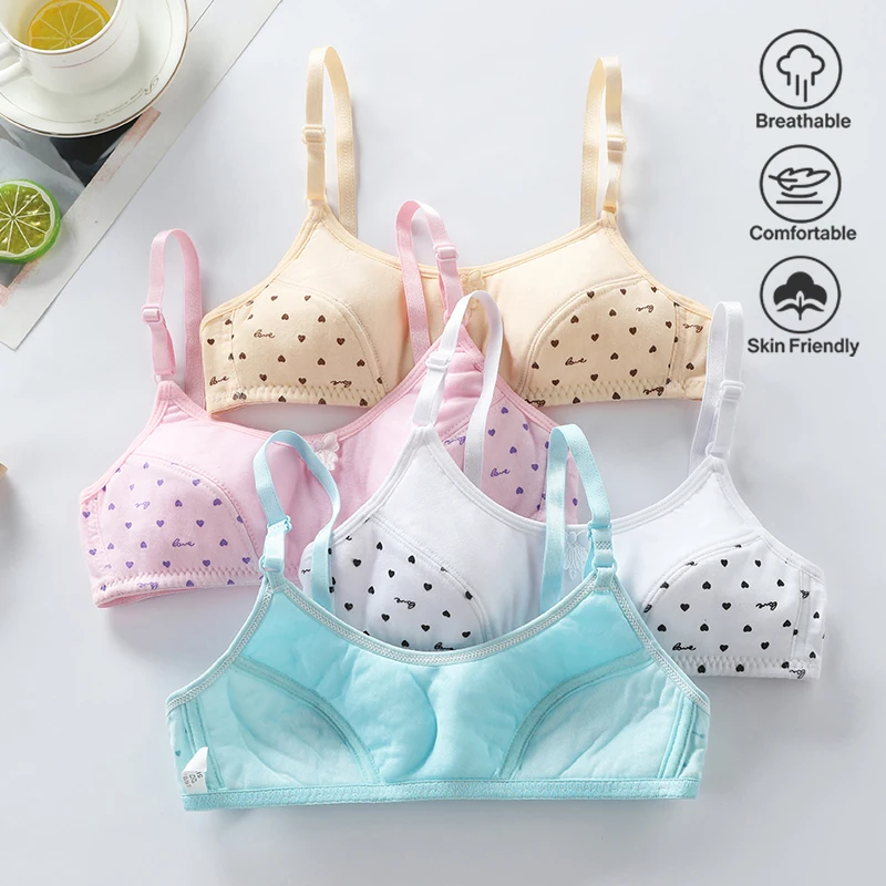 Underwear for female elementary school students, suspender, cotton, developmental period, anti protrusion point, thin design, gi