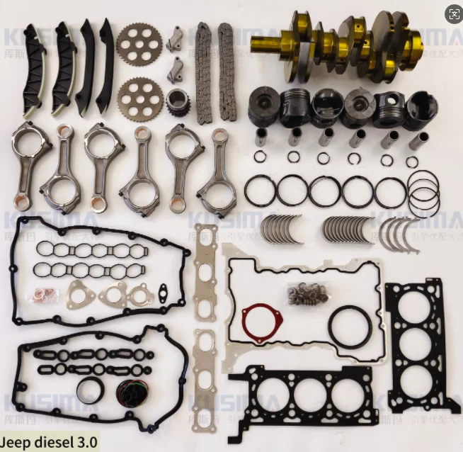 

Engine Rebuild Kit Piston Crankshaft Connect Rod Full Gasket Timing Chain Kit For Jeep Grand Cherokee 3.0 Diesel EXF CRD VM24D
