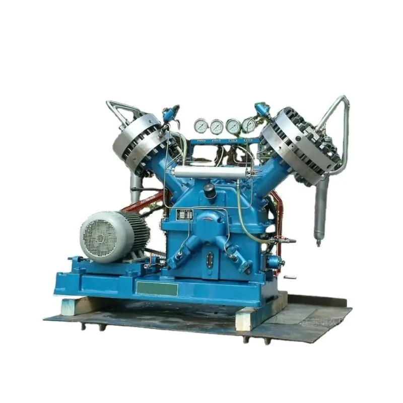 Cylinder Filling and LO2 Tank Vaporizing Pressure Boosting Small Flow Capacity Compressor System