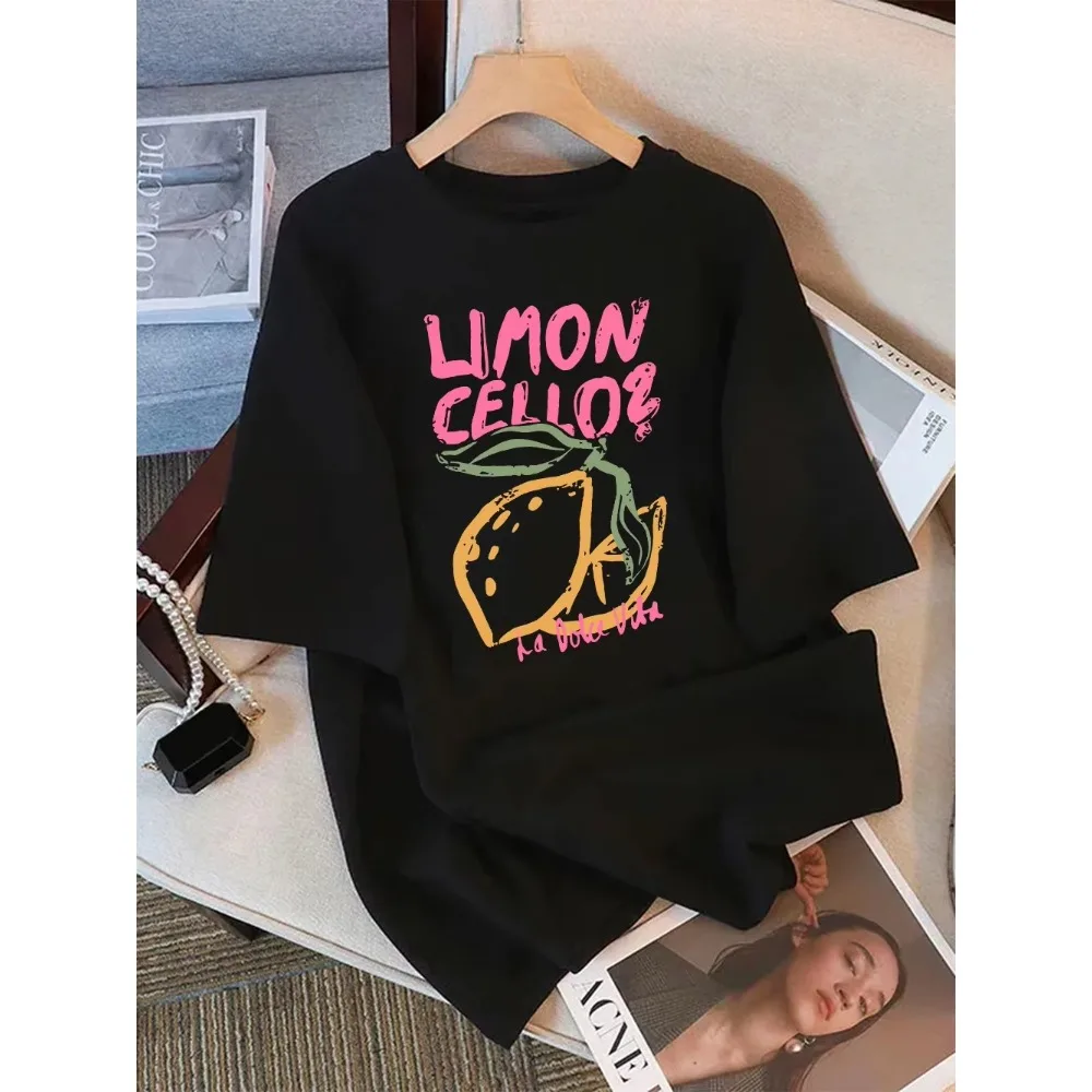Summer T-Shirt Men Women Lemon Cello Art Fruit Prints Tops Loose O-Neck Soft Comfortable T Shirt Holiday Casual Woman Clothes