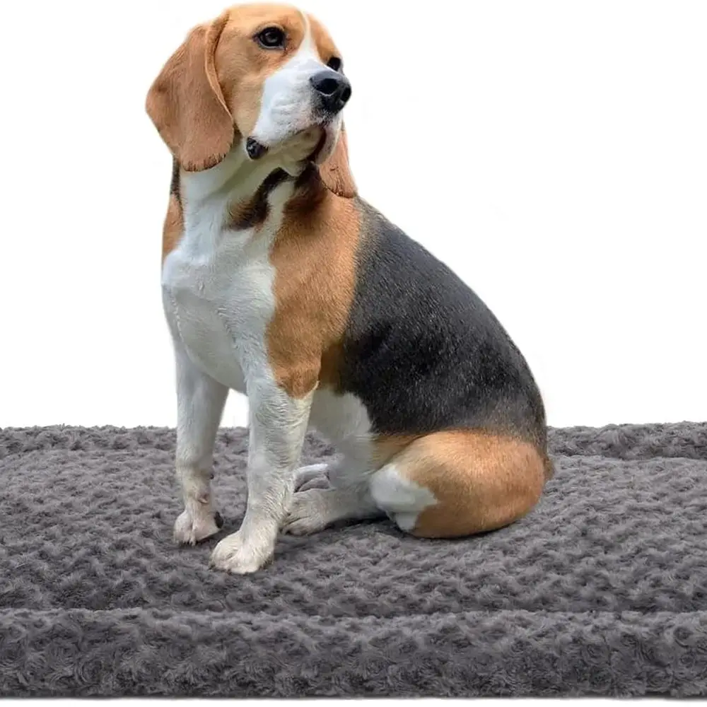 

Washable Dog Bed Mat Reversible Dog Crate Pad Soft Fluffy Pet Kennel Beds Dog Sleeping Mattress for Large Jumbo Medium Small Dog
