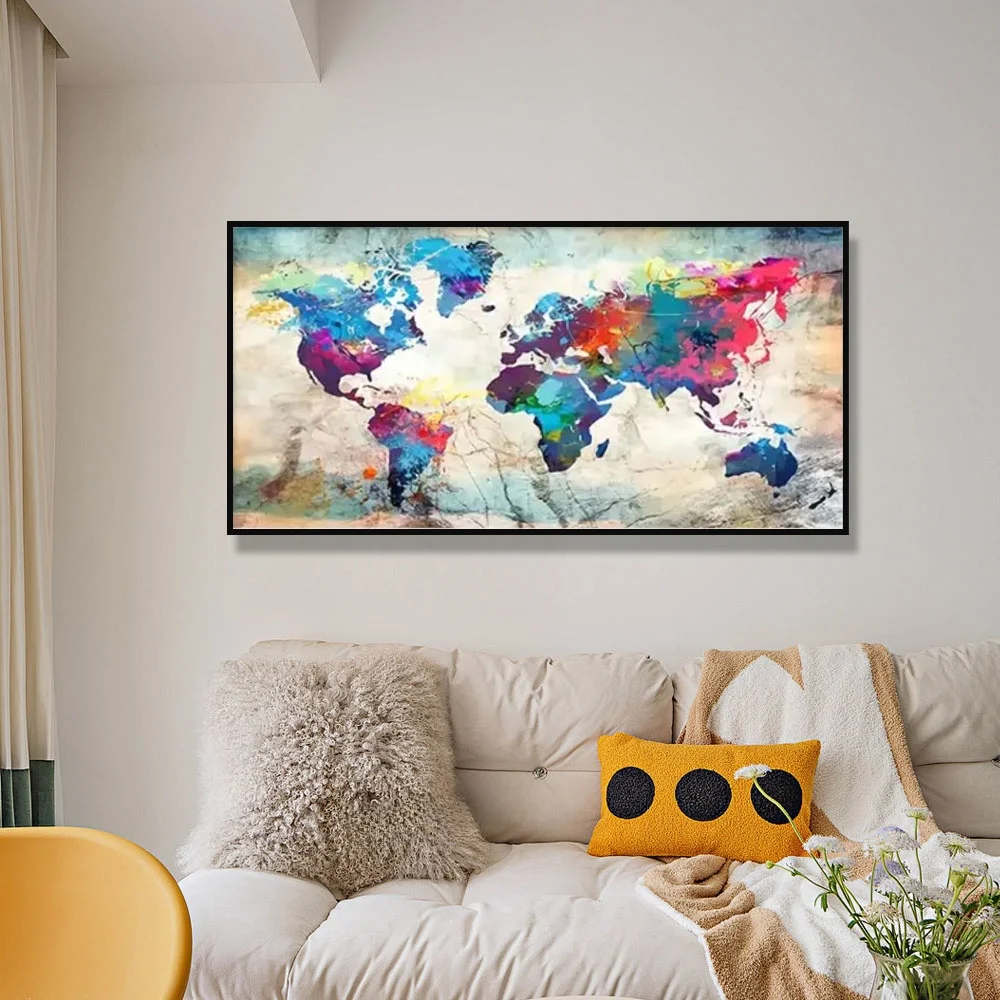 

Modern Simple Sle Diamond Painting Cross Stitch Embroidery Living Room Decorative Art Handmade Crt DIY Kit Cotton Fabric