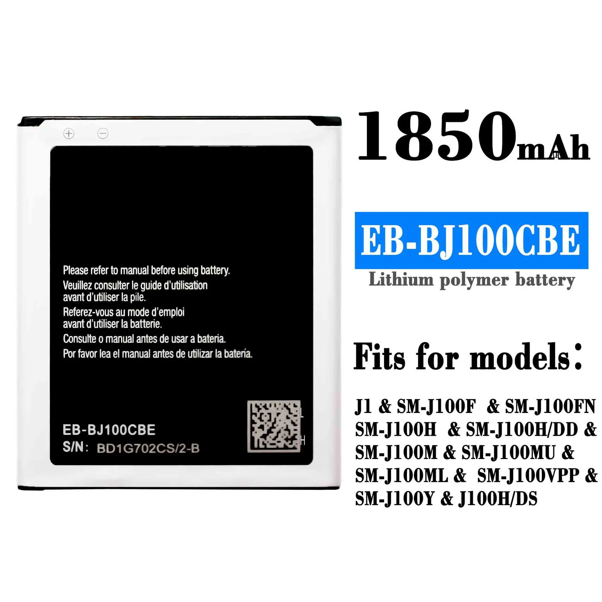 

For SAMSUNG Orginal EB-BJ100CBE EB-BJ100BBE Battery Galaxy J1 J100 SM-J100F J100FN J100H J100DD J100Y/DS J100M J100ML Jl00VPP