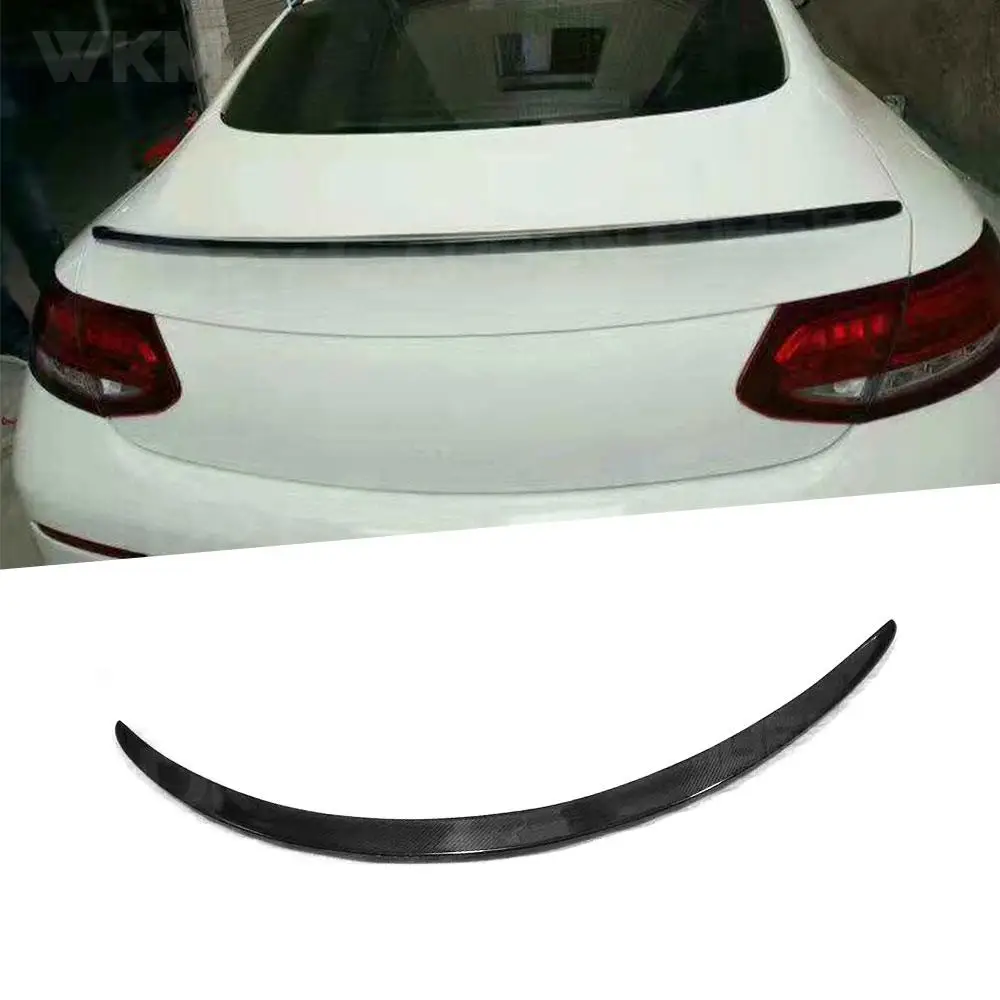 

Carbon Fiber Rear Spoiler for Benz W205 C205 C180 C200 C250 C300 C350 C63 AMG Coupe 2 Door 15-2017 Rear Trunk Duck Spoiler Wing