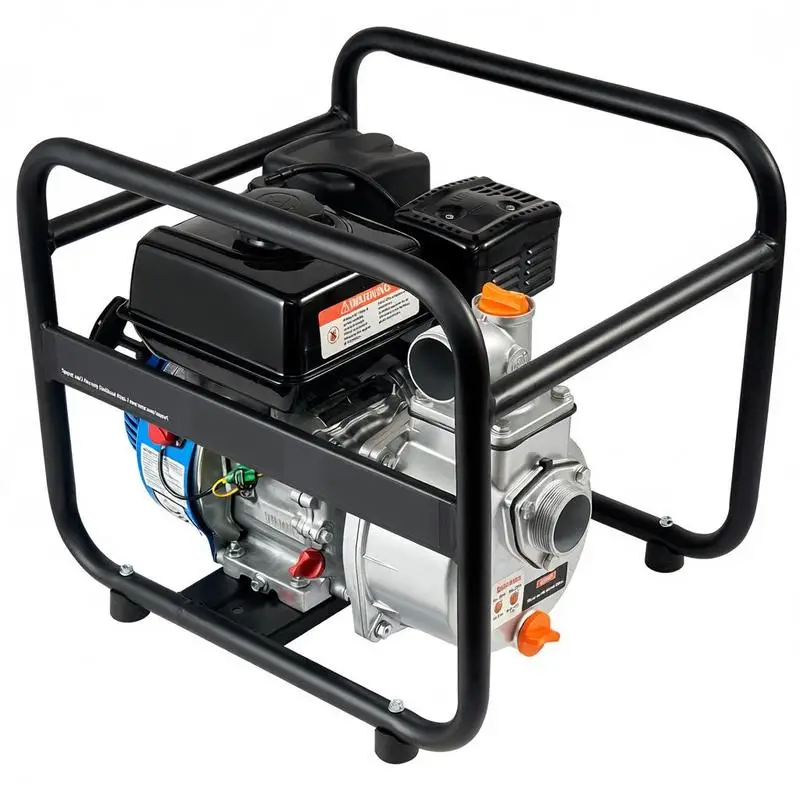 Gasoline Powered Trash Pump, 2 in/50 mm, 6.5HP 132 GPM 4-Stroke Gasoline Engine Water Transfer Pump with 98 ft Max Lift 26ft Max Suction Inlet Filter, Cast Iron Impeller for Irrigation Pool - view 3