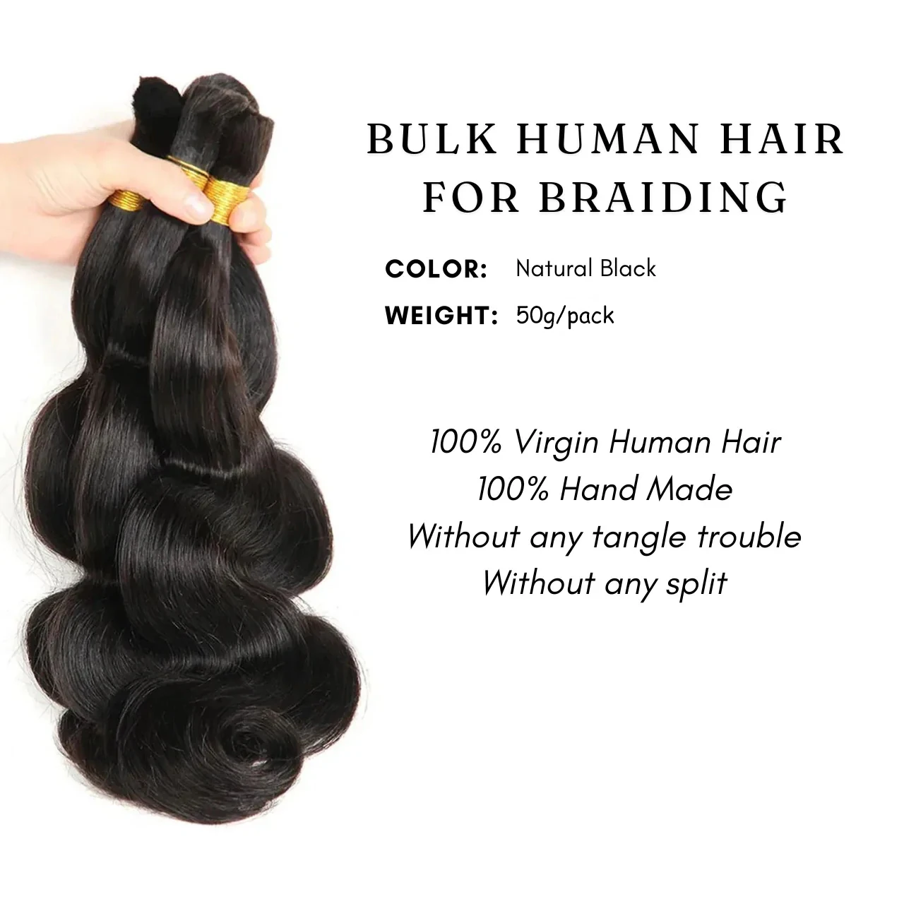 Body Wave Virgin Braiding Hair 16-26 Inch No Weft Bulk Hair 1B Human Hair Extensions Braizlian Hair Braiding Human Hair Bulk