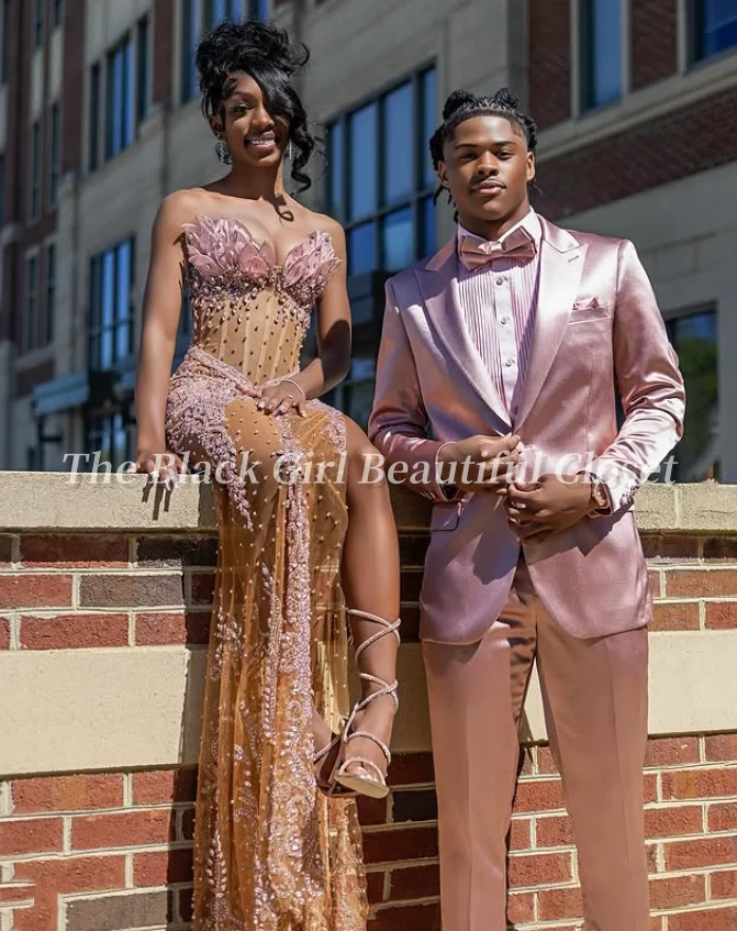 

Индивидуальные сексуальные розовые длинные платья русалки для выпускного вечера с аппликациями из бисера, черные вечерние платья для девочек, вечерние платья