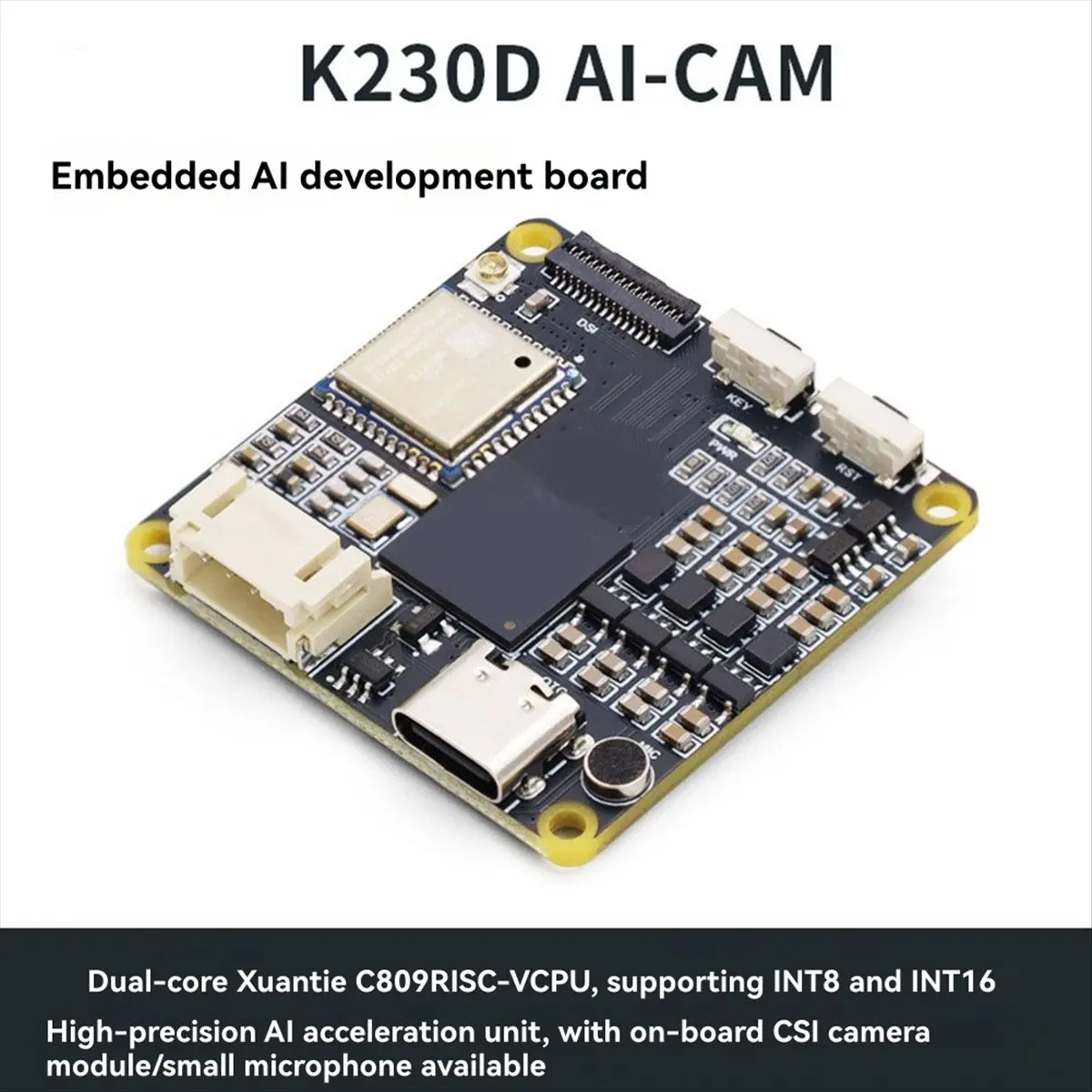 

For CanMV K230D AI-CAM Development Board C908 RISC-V Motherboard for Intelligence Robot Vision Recognition Camera Module