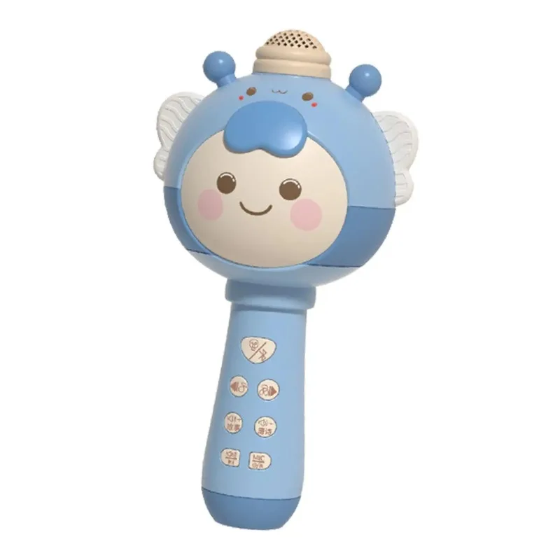 Microfono portatile con luce USB Macchina per karaoke per bambini Canta canzoni Giocattoli per ragazze Ragazzi Bambini Adulti Regali di compleanno educazione