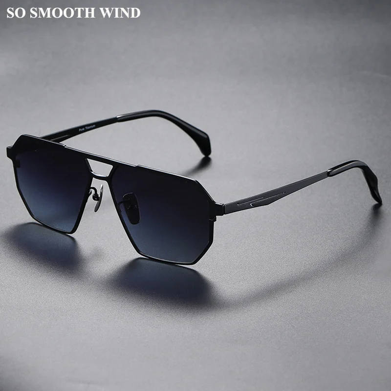 Polarized Sunglasses Men Irregular Frame Double Beam Driving Eyeglasses Fashion Women Trends Sun Glasses Big Face Anti UV 50001