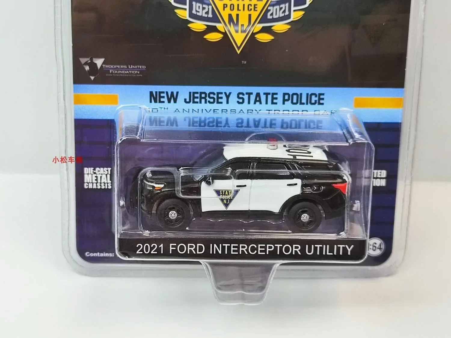 1:64 2021 Ford detektyw intercepcja samochód policyjny edycja z okazji 100. rocznicy Diecast Model samochodu ze stopu metali zabawki na prezent