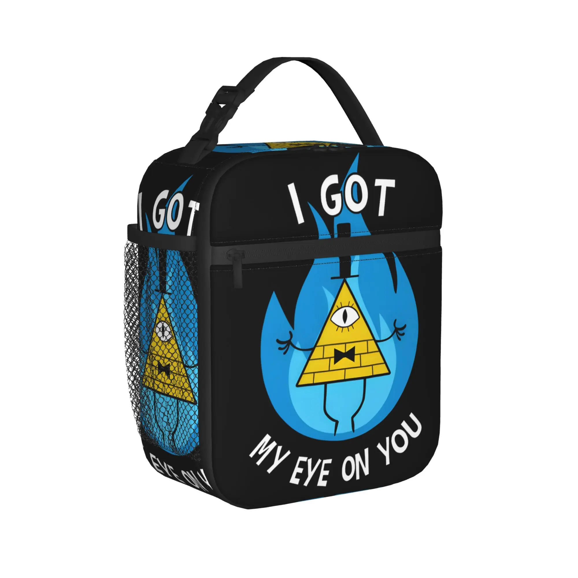 I Got My Eye On You Lunch Bag G-Gravity Falls Fashion Lunch Box Travel Portable Thermal Tote Handbags Girls Oxford Cooler Bag