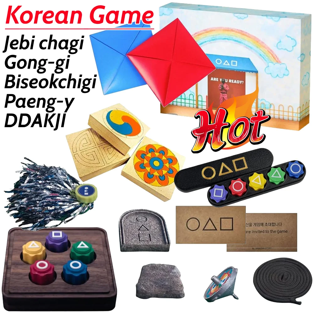 Gonggi Korean Game Stones Catching Fun Korean Folk Game Set New Trend Board Games for Hand Eye Coordination Training Board Games