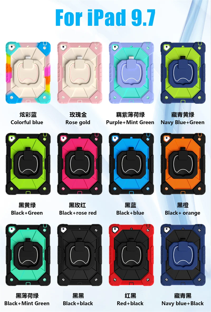 Für iPad A16 11. 10th 10,2 9th 8th 7th 9,7 6th Generation Fall Stoßfest Tablet Abdeckung Für iPad Air 7 6 5 4 10,9 3 Pro 11 Funda – Detail 3