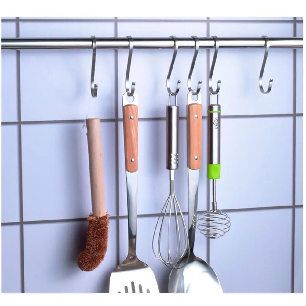 

20 Pcs Stainless Steel Hooks Heavy Duty Corrosion Resistant Kitchen ganizer Metal Hangers Wall Mounted Storage