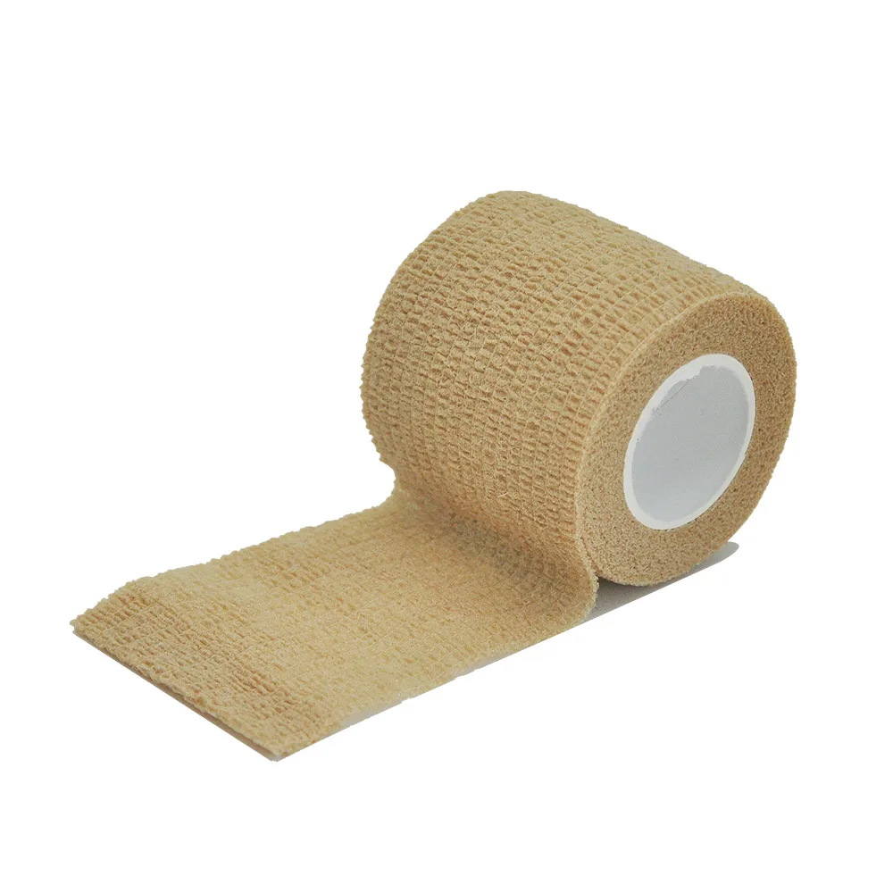 1/6/10 pcs Beige Gauze Medical Bandage Self-adhesive Breathable Elastic Bandages for Sports Fixing Finger Wrist Leg